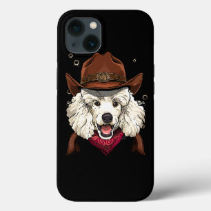 カウボーイプードルウェスタンロデオカウボーイハットとバンダナ iPhone 13ケース