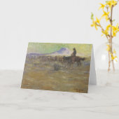 カウボーイヘルディングキャトルオンザレンジバイロンメガージー カード (黄色い花)