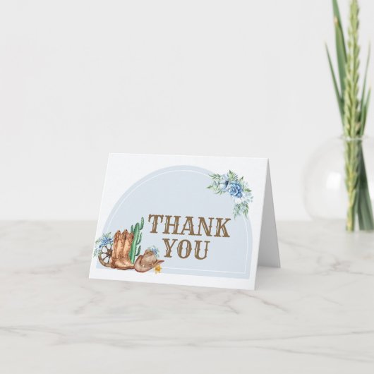 カウボーイベイビーシャワー サンキューカード (正面)