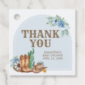 カウボーイベイビーシャワー フェイバータグ (正面)