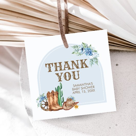 カウボーイベイビーシャワー フェイバータグ