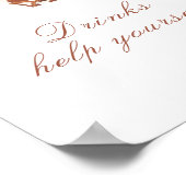 カウボーイベイビーシャワー - 飲み物、ご自由にお取りください ポスター (角)