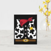 カウボーイベストウエスタンシェリフ衣装カッコいい簡単ホール カード (黄色い花)