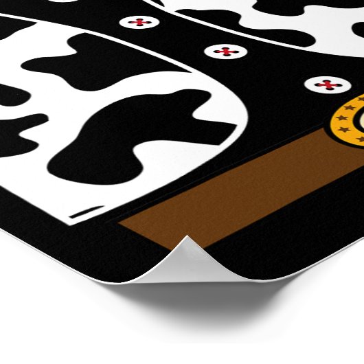 カウボーイベストウエスタンシェリフ衣装カッコいい簡単ホール ポスター (角)