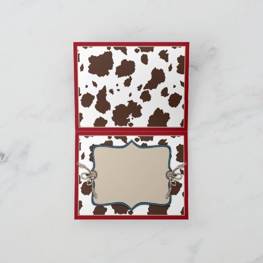 カウボーイベビーウェスタンサンキューカード サンキューカード (内部)