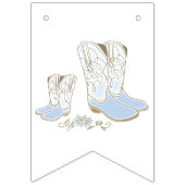 カウボーイベビーシャワーカントリー西ブルーボーイ バンティングフラッグ (第1の旗)