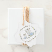 カウボーイベビーシャワーカントリー西ブルーボーイ フェイバータグ (インサイチュ)