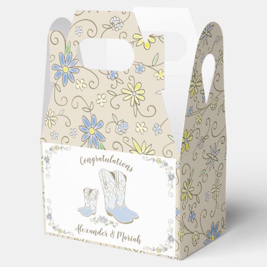 カウボーイベビーシャワーカントリー西ブルーボーイ フェイバーボックス (オープン)