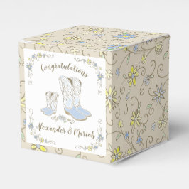 カウボーイベビーシャワーカントリー西ブルーボーイ フェイバーボックス