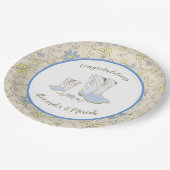 カウボーイベビーシャワーカントリー西ブルーボーイ ペーパープレート (アングル)