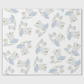 カウボーイベビーシャワーカントリー西ブルーボーイ ラッピングペーパー (フラット)