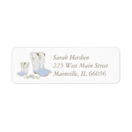 カウボーイベビーシャワーカントリー西ブルーボーイ ラベル