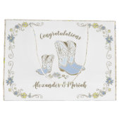 カウボーイベビーシャワーカントリー西ブルーボーイ ラージペーパーバッグ (裏面)