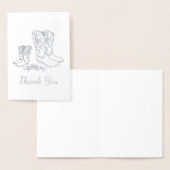 カウボーイベビーシャワーカントリー西ブルーボーイ 箔カード (ディスプレー)