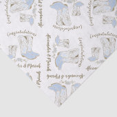 カウボーイベビーシャワーカントリー西ブルーボーイ 薄葉紙 (詳細)