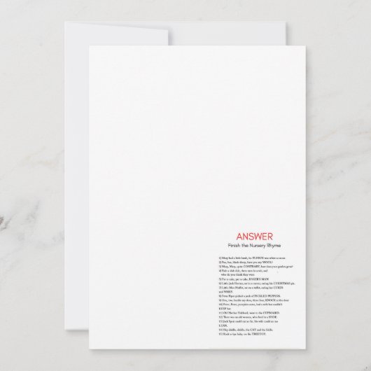 カウボーイベビーシャワーゲーム – 編集可能な名前、5 x 7サイズ 招待状 (裏面)