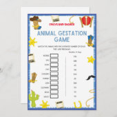 カウボーイベビーシャワーゲーム – 編集可能な名前、5 x 7サイズ 招待状 (正面/裏面)