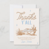 カウボーイベビーシャワーサンキューカード サンキューカード (正面)