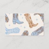 カウボーイベビーシャワーブックベビーカード エンクロージャーカード (裏面)