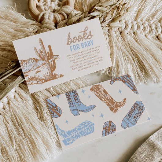 カウボーイベビーシャワーブックベビーカード エンクロージャーカード