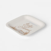 カウボーイベビーシャワープレート ペーパープレート (傾斜あり)