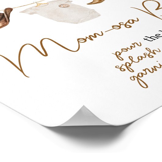 カウボーイベビーシャワーママムオーサバー ポスター (角)