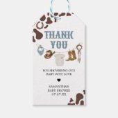 カウボーイベビーシャワーメッセージカード ギフトタグ (正面)