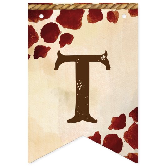 カウボーイベビーシャワー名前をカスタムする バンティングフラッグ (第3の旗)