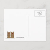 カウボーイベビーシャワー招待状インレッドバンダナ インビテーションポストカード (裏面)