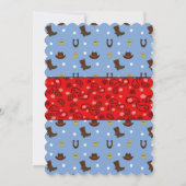 カウボーイベビーシャワー招待状ウェスタン/誕生日パーティー 招待状 (裏面)