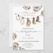 カウボーイベビーシャワー招待状。 招待状 (正面)