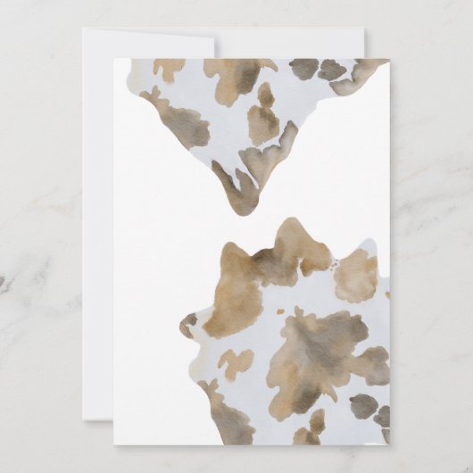 カウボーイベビーシャワー招待状。 招待状 (裏面)