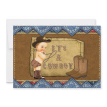 カウボーイベビーシャワー招待状