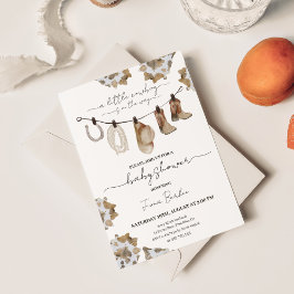 カウボーイベビーシャワー招待状。 招待状