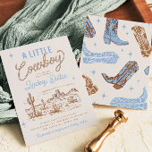 カウボーイベビーシャワー招待状 招待状