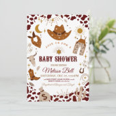 カウボーイベビーシャワー招待野生の西招待状 招待状 (スタンド正面)