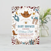 カウボーイベビーシャワー招待野生の西招待状 招待状 (スタンド正面)