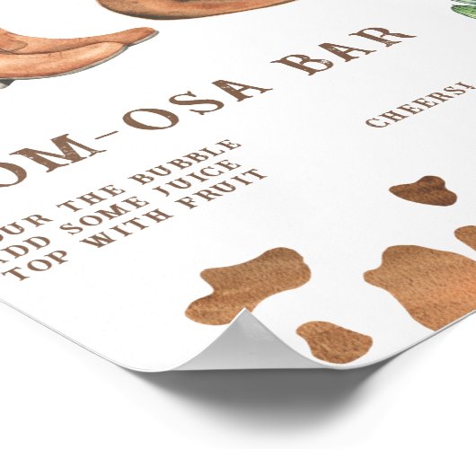 カウボーイベビーシャワー桃佐バー ポスター (角)