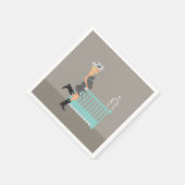 カウボーイベビーシャワー – ブロンド – カントリーウェスタンテーマ スタンダードカクテルナプキン (角)