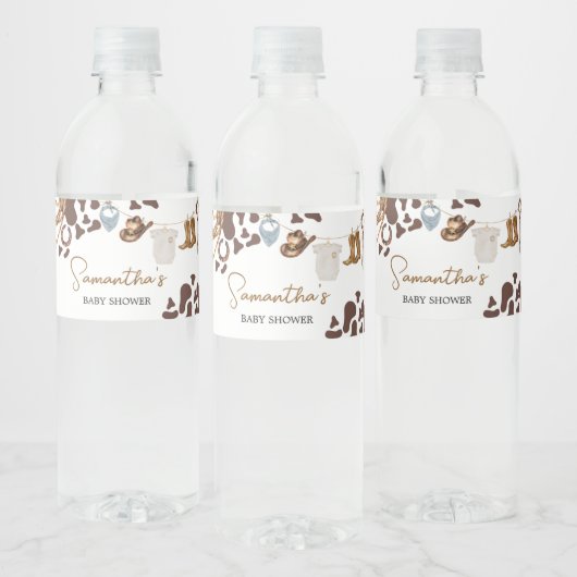 カウボーイベビーシャワー ペットボトルラベル (ボトル)