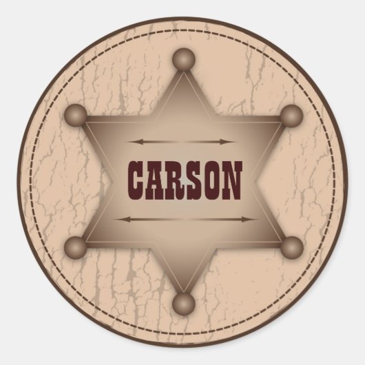 カウボーイベビーステッカーB2 ラウンドシール (正面)