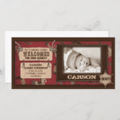 カウボーイベビーフォトカード2 案内状 (正面/裏面)