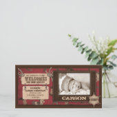 カウボーイベビーフォトカード2 案内状 (スタンド正面)