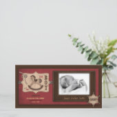 カウボーイベビーフォトカード 案内状 (スタンド正面)