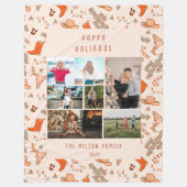 カウボーイホリデー複数の写真 フリースブランケット (正面)