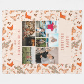 カウボーイホリデー複数の写真 フリースブランケット (正面(横))