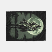 カウボーイホルセックライディングサロオンガンファイヤー フリースブランケット (正面(横))