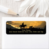 カウボーイホースとステアカントリーウェスタンリターン ラベル (インサイチュ)