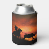 カウボーイホースとステア 缶クーラー (缶正面)
