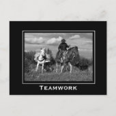 カウボーイホースとラバやる気を起こさせるグカード ポストカード (正面)